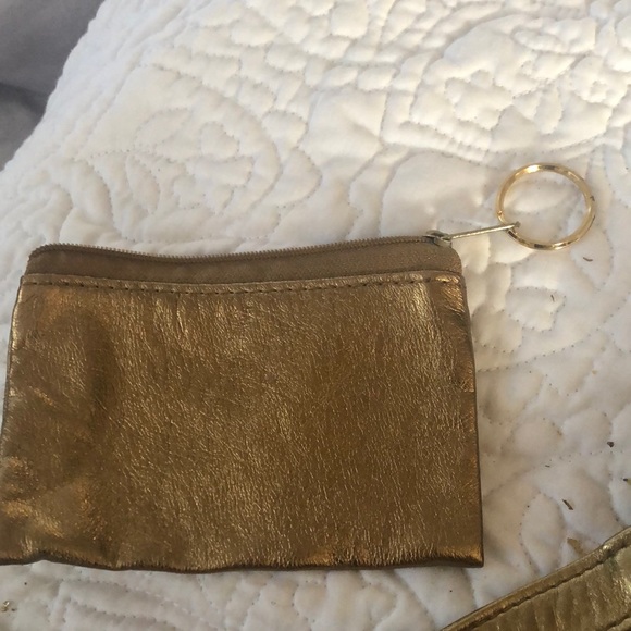 Vintage Gold lame w/ sequins purse & changepurse - Picture 3 of 5